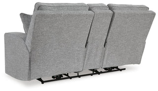 Biscoe PWR REC Loveseat/CON/ADJ HDRST Nuvella® Textured