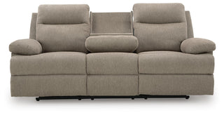 Side-Swipe REC Sofa w/Drop Down Table Chenille