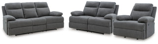 Side-Swipe Reclining Sofa, Loveseat and Recliner