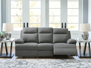 Side-Swipe REC Sofa w/Drop Down Table Chenille