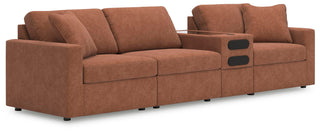 Modmax 4-Piece Sectional with Audio Console Next-Gen Nuvella™ Performance Fabric
