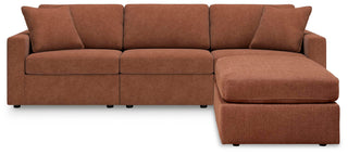 Modmax 3-Piece Sectional and Ottoman - Spice