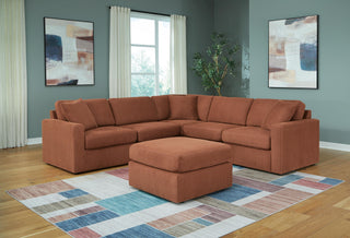 Modmax 5-Piece Sectional and Ottoman - Spice