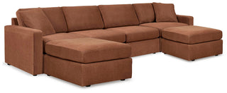 Modmax 4-Piece Sectional and 2 Ottomans - Spice