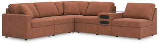 Modmax 6-Piece Sectional with Audio Console Next-Gen Nuvella™ Performance Fabric