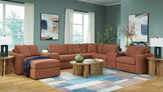 Modmax 6-Piece Sectional and 2 Ottomans - Spice