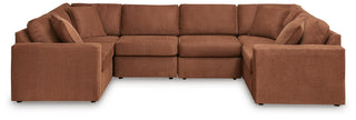 Modmax 6-Piece Sectional and Ottoman - Spice