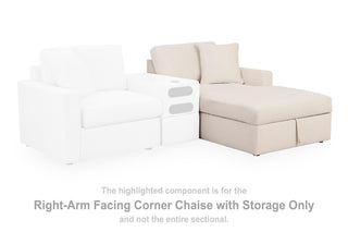 Modmax RAF Corner Chaise w/Storage Next-Gen Nuvella™ Performance Fabric