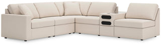 Modmax 6-Piece Sectional with Audio Console Next-Gen Nuvella™ Performance Fabric