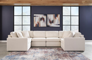 Modmax 6-Piece Sectional and Ottoman - Oyster