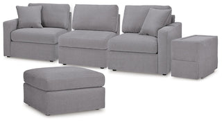 Modmax 4-Piece Sectional and Ottoman - Granite