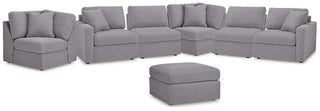 Modmax 6-Piece Sectional and Ottoman - Granite
