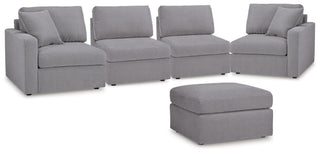 Modmax 4-Piece Sectional and Ottoman - Granite