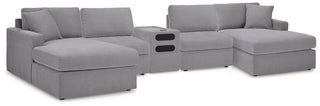 Modmax 5 Piece Sectional with Audio Console Next-Gen Nuvella™ Performance Fabric