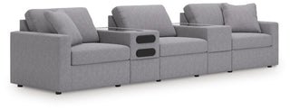 Modmax 5-Piece Sectional with Audio System Next-Gen Nuvella™ Performance Fabric