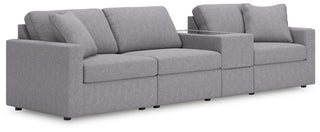 Modmax 4-Piece Sectional with Storage Console Next-Gen Nuvella™ Performance Fabric