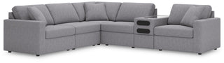 Modmax 6-Piece Sectional with Audio Console Next-Gen Nuvella™ Performance Fabric