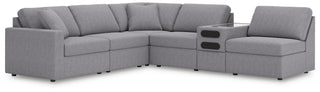 Modmax 6-Piece Sectional with Audio Console Next-Gen Nuvella™ Performance Fabric