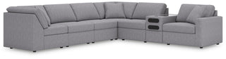 Modmax 7-Piece Sectional with Audio Console Next-Gen Nuvella™ Performance Fabric