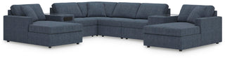 Modmax 8-Piece Double Chaise Sectional with Audio and Storage Consoles Next-Gen Nuvella™ Performance Fabric