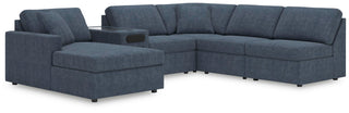 Modmax 6-Piece Sectional with Chaise and Audio Console Next-Gen Nuvella™ Performance Fabric