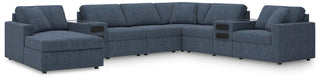 Modmax 8-PC Sectional with Chaise and Audio Consoles Next-Gen Nuvella™ Performance Fabric