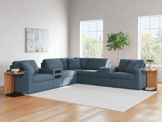 Modmax 7-Piece Balanced Sectional with Audio and Storage Consoles Next-Gen Nuvella™ Performance Fabric