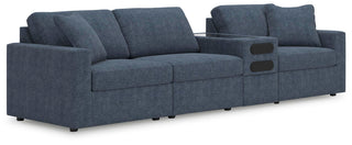Modmax 4-Piece Sectional with Audio Console Next-Gen Nuvella™ Performance Fabric
