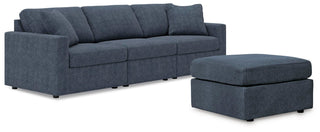Modmax 3-Piece Sectional and Ottoman - Ink