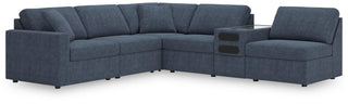 Modmax 6-Piece Sectional with Audio Console Next-Gen Nuvella™ Performance Fabric