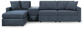 Modmax 4-Piece Sectional and Ottoman - Ink