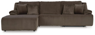 Top Tier 3-Piece Reclining Sectional Sofa Chaise Velvet