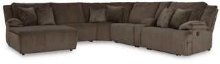 Top Tier 6-Piece Reclining Sectional with Chaise Velvet