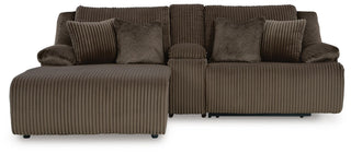 Top Tier 3-Piece Reclining Sectional Sofa with Chaise Velvet