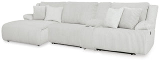 Top Tier 4-Piece Reclining Sectional with Chaise Velvet