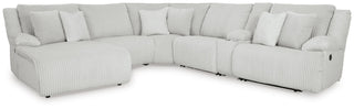 Top Tier 6-Piece Reclining Sectional with Chaise Velvet
