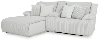 Top Tier 3-Piece Reclining Sectional Sofa with Chaise Velvet