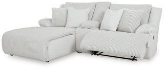 Top Tier 3-Piece Reclining Sectional Sofa with Chaise Velvet