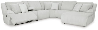 Top Tier 6-Piece Reclining Sectional with Chaise Velvet