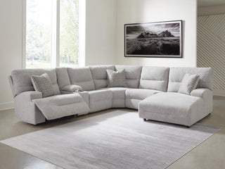 Acklen Place 6-Piece Power Reclining Sectional with Chaise Next-Gen Nuvella™ Performance Fabric