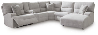 Acklen Place 6-Piece Power Reclining Sectional with Chaise Next-Gen Nuvella™ Performance Fabric