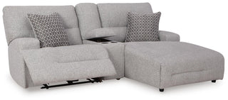 Acklen Place 3-Piece Power Reclining Sectional Sofa with Chaise Next-Gen Nuvella™ Performance Fabric