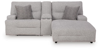 Acklen Place 3-Piece Power Reclining Sectional Sofa with Chaise Next-Gen Nuvella™ Performance Fabric