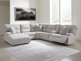 Acklen Place 6-Piece Power Reclining Sectional with Chaise Next-Gen Nuvella™ Performance Fabric