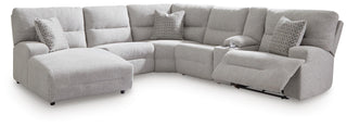 Acklen Place 6-Piece Power Reclining Sectional with Chaise Next-Gen Nuvella™ Performance Fabric