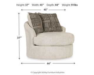 Soletren Swivel Accent Chair Chenille