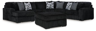 Midnight-Madness 4-Piece Sectional and Ottoman