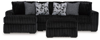 Midnight-Madness 2-Piece Sectional and Ottoman