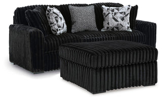 Midnight-Madness Sofa and Oversized Ottoman