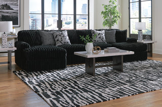 Midnight-Madness 3-Piece Sectional with Chaise Velvet